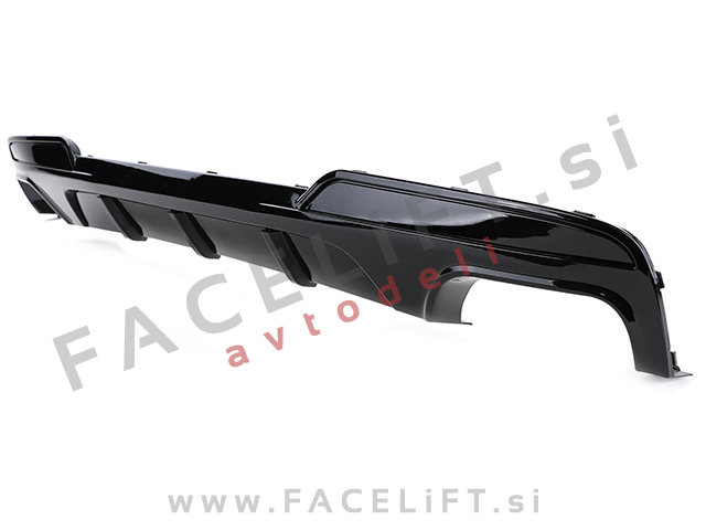 BMW 5 F10 F11 10-17 difuzor z nastavki za izpuh M-Performance črni (sijaj)