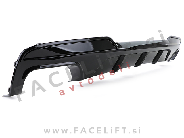 BMW 5 F10 F11 10-17 difuzor z nastavki za izpuh M-Performance črni (sijaj)