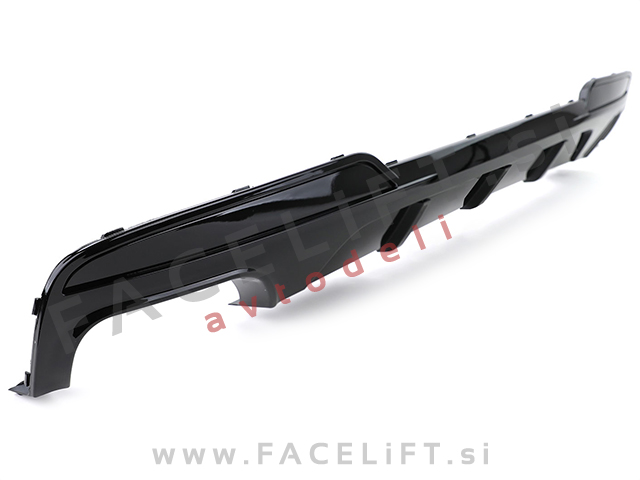 BMW 5 F10 F11 10-17 difuzor z nastavki za izpuh M-Performance črni (sijaj)