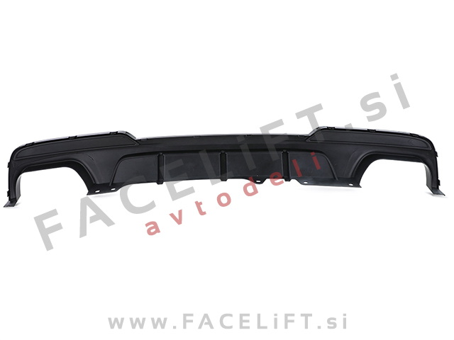 BMW 5 F10 F11 10-17 difuzor z nastavki za izpuh M-Performance črni (sijaj)