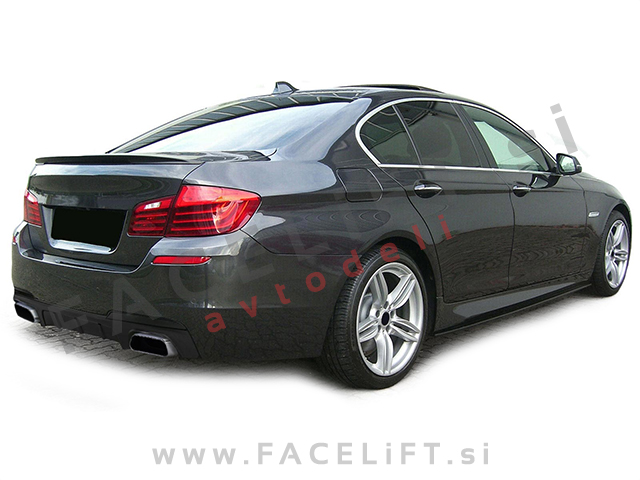 BMW 5 F10 F11 10-17 difuzor z nastavki za izpuh M-Performance črni (sijaj)