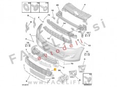 Citroen C-Elysee 12-17 mreža sprednjega odbijača srednja