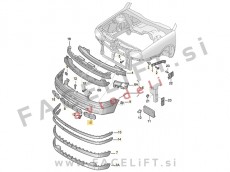 VW Golf 4 97-03 mreža sprednjega odbijača leva