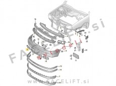 VW Golf 4 97-03 mreža sprednjega odbijača desna