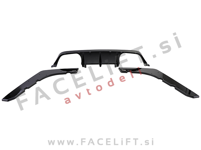 BMW M4 F82 F83 14- difuzor M-Performance izgled črni (sijaj)