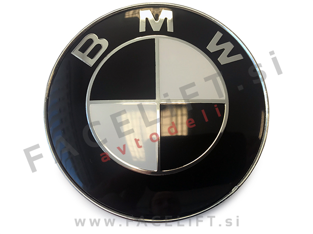 BMW emblem 74mm črno-beli