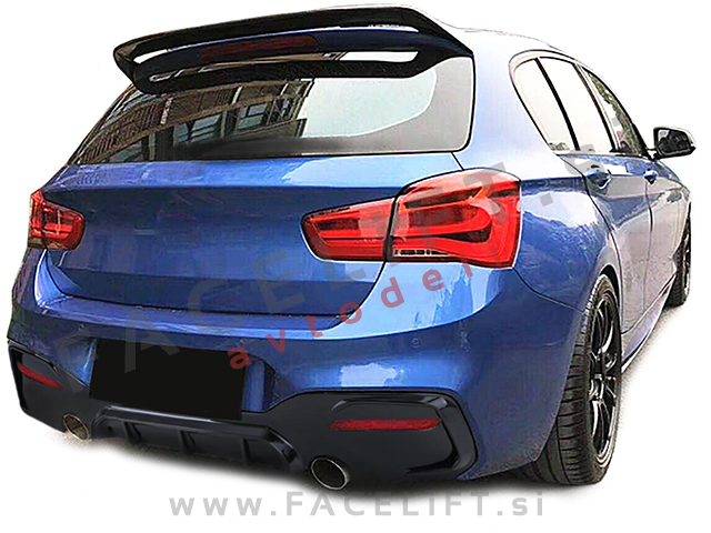 BMW 1 F20 F21 LCI 15-19 difuzor M-Performance izgled črni (sijaj)