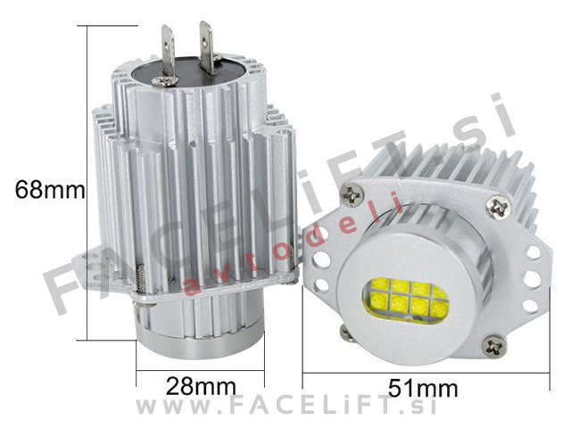 BMW 3 E90 E91 05-08 LED Angel Eyes markerji 80W (160W)