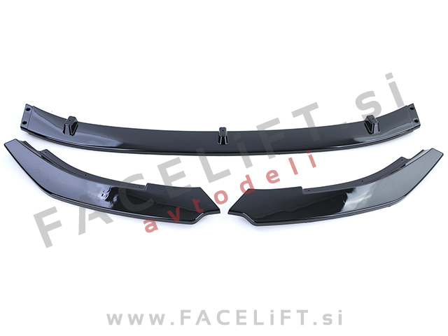 VW Golf 6 GTI 08-12 podaljšek sprednjega odbijača črni (sijaj)