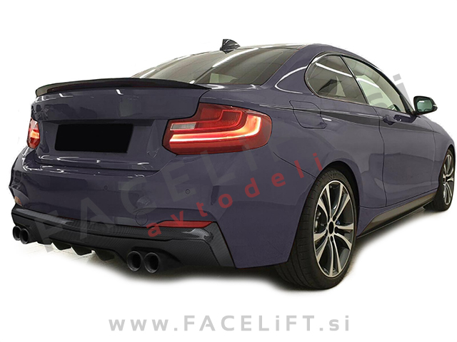 BMW 2 F22 F23 M 13-21 difuzor M-Performance izgled karbon (sijaj)