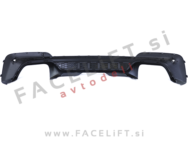 BMW X3 G01 M 17- difuzor z nastavki za izpuh M-Performance izgled črni (sijaj)