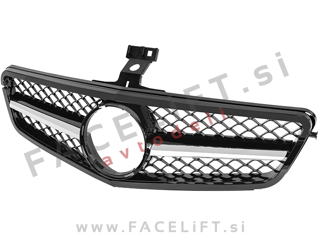 Mercedes C W204 11-14 maska črna kromirana (sijaj) AMG izgled
