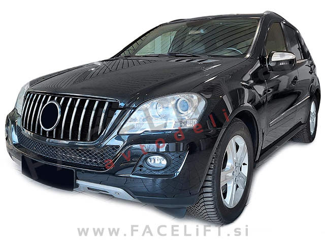 Mercedes ML W164 08-11 maska črna kromirana (sijaj)
