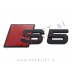 Audi S5 emblem (3D nalepka) črni (mat)
