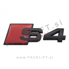 Audi S4 emblem (3D nalepka) črna (mat) Audi S4 emblem (3D nalepka) črna (mat)
