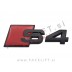 Audi S4 emblem (3D nalepka) črna (mat)