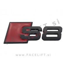 Audi S8 emblem (3D nalepka) črni (mat) Audi S8 emblem (3D nalepka) črni (mat)