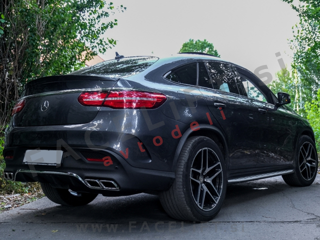 Mercedes GLE Coupe C292 AMG Line 15-19 difuzor z nastavki za izpuh GLE63 izgled