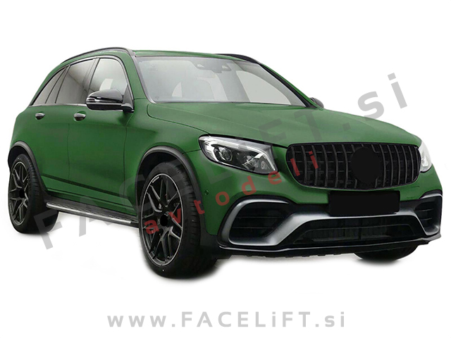 Mercedes GLC Coupe C253 15-19 maska brez kamere črna (sijaj)