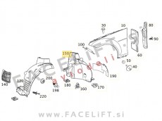 Mercedes C W204 07-11 sprednji kolotek, zadnji del desni Mercedes C W204 07-11 sprednji kolotek, zadnji del desni