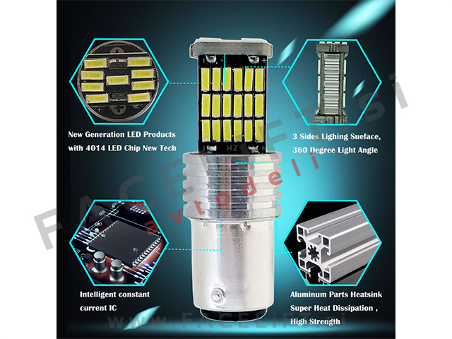 LED žarnica P21W (BA15s / 1156) 45x LED (4014) 5W 850lm CANBUS 12V