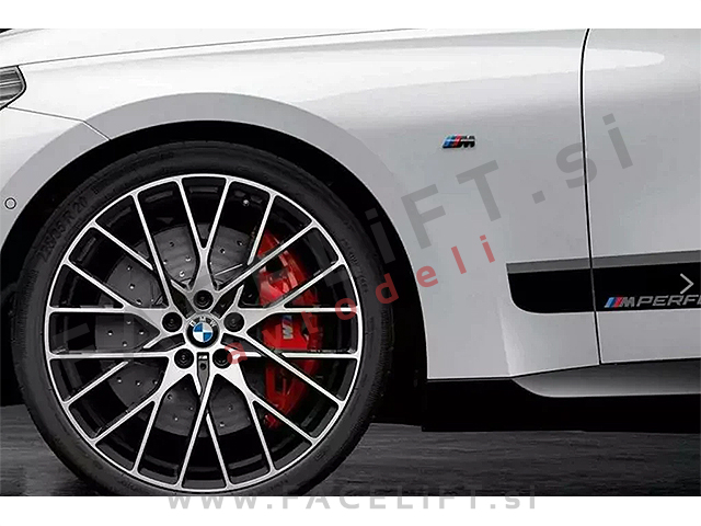 BMW M emblem (3D nalepka) črni (mat)