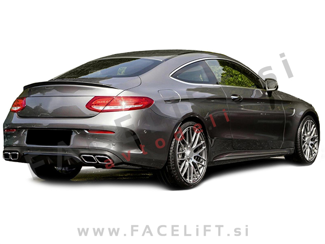 Mercedes C Coupe C205 15- spojler za prtljažnik črni sijaj