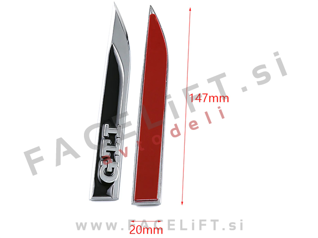 VW GTI emblem (3D nalepka)