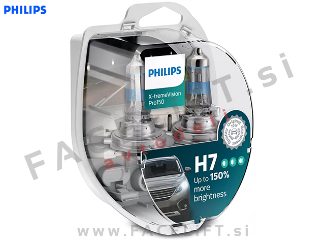 Halogenske žarnice Philips X-tremeVision Pro150 H7 (PX26d) 55W 12V