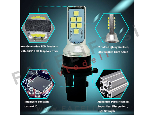 LED žarnica P13W (PG18.5d-1) 12x LED (3535) 1400lm CANBUS 12V 24V