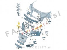 Audi A3 8P 8PA 08-12 sprednji odbijač PDC SRA
