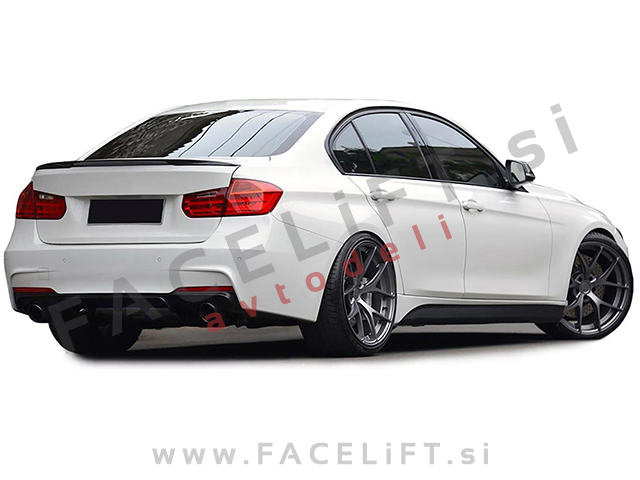 BMW 3 F30 F31 M 11-19 difuzor M-Performance izgled črni (sijaj)