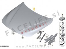 BMW 4 F32 F33 13- pokrov motorja