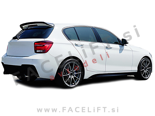 BMW 1 F20 F21 11-15 strešni spojler črni (sijaj)