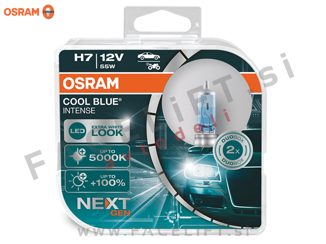 Halogenske žarnice Osram Cool Blue Intense (Next Gen) H7 (PX26d) 55W 12V