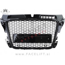 Audi A3 8P 8PA 08-12 maska RS3 izgled črna (sijaj)