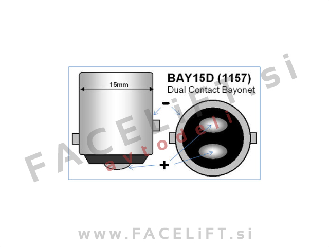 LED žarnica P21/5W (BAY15d / 1157) 45x LED (4014) 5W 850lm CANBUS 12V LED žarnica P21/5W (BAY15d / 1157) 45x LED (4014) 5W 850lm CANBUS 12V