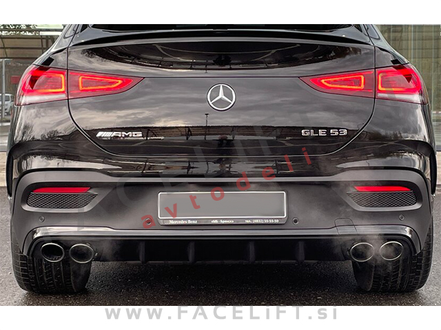 Mercedes GLE Coupe C167 AMG Line 19- difuzor z nastavki za izpuh AMG 53 izgled