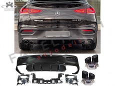 Mercedes GLE Coupe C167 AMG Line 19- difuzor z nastavki za izpuh AMG 53 izgled