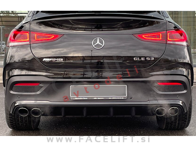 Mercedes GLE Coupe C167 AMG Line 19- difuzor z nastavki za izpuh AMG 53 izgled