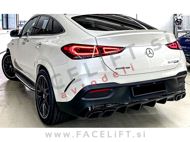 Mercedes GLE Coupe C167 AMG Line 19- difuzor z nastavki za izpuh AMG 63 izgled