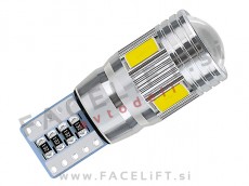 LED žarnica T10 W5W 6x SMD (5630) CANBUS 12V pink