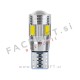LED žarnica T10 W5W 6x SMD (5630) CANBUS 12V pink