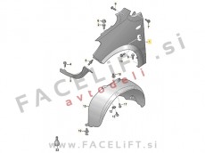 Seat Mii 12- sprednji blatnik levi