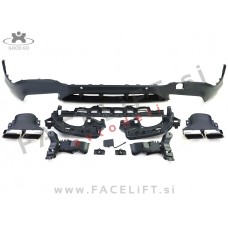 Mercedes GLC X253 AMG Line 15-19 difuzor z nastavki za izpuh kromirani sijaj