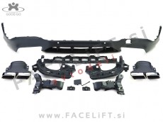 Mercedes GLC X253 AMG Line 15-19 difuzor z nastavki za izpuh kromirani sijaj