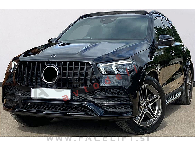Mercedes GLE C167 V167 AMG Line 19-23 maska GT izgled črna (sijaj)