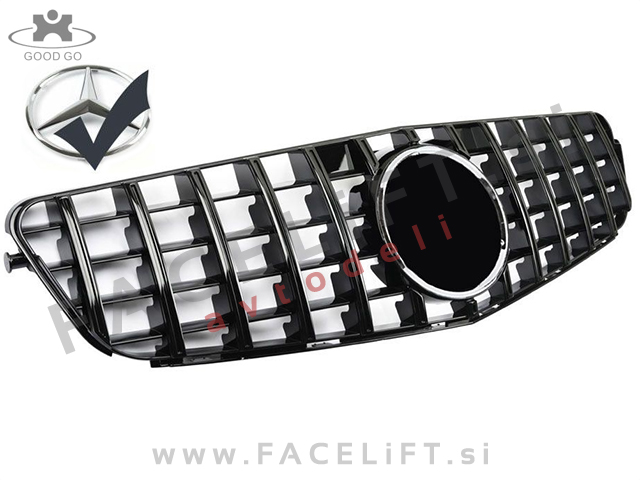 Mercedes C S204 W204 07-14 maska GT izgled črna kromirana (sijaj) Mercedes C S204 W204 07-14 maska GT izgled črna kromirana (sijaj)