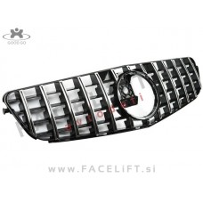 Mercedes C S204 W204 07-14 maska GT izgled črna kromirana (sijaj)