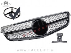 Mercedes C S204 W204 07-14 maska črna (sijaj)